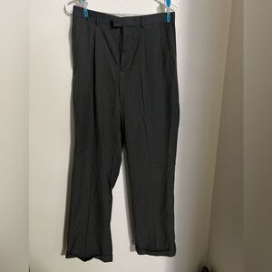 NAUTICA Classic Dress Pants with Bottom‎ Hem Cuff Dark Grey Boy's Size 18 EUC